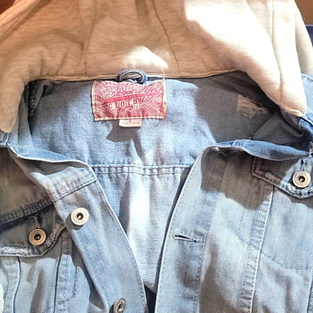 Jean and sweatshirt jacket